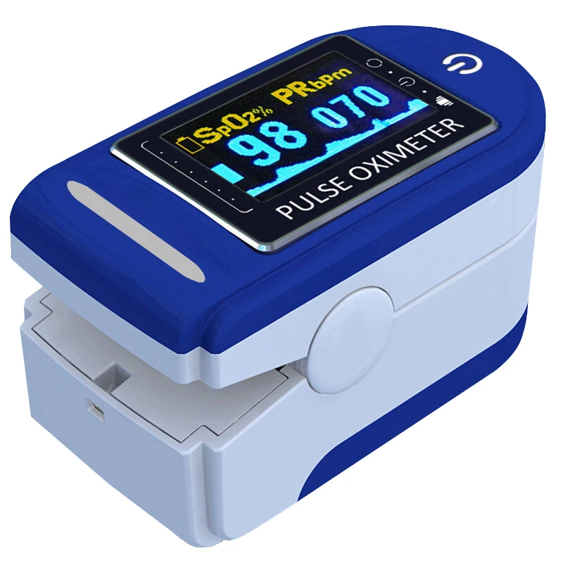 Пульсоксиметр на кончик пальца медицинский бытовой прибор для измерения