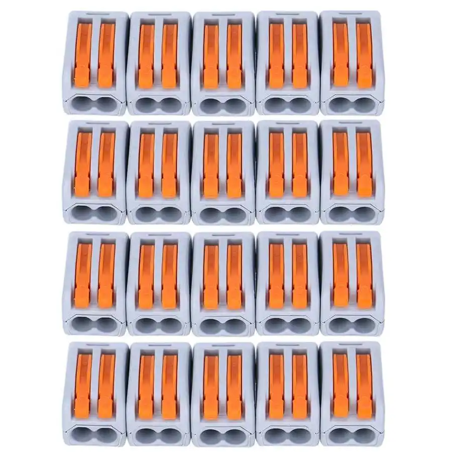 20 шт. компактный соединитель проводки с 2 портами|Терминалы| |