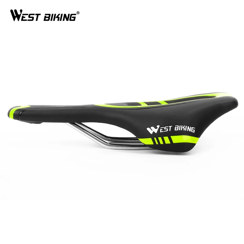 

WEST BIKING Bike Saddle Elastic PU Waterproof Cycling Bike Seat Decompression Comfort Ventilation Design MTB Road Bicycle Saddle