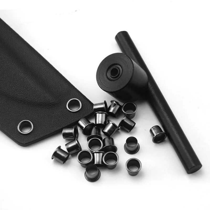 #8-9-7.9mm 1/4 black Eyelets Rivet with tools for Kydex Holster 0.08 (2mm)