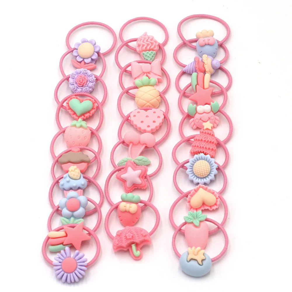 

25Pcs Children's Hair Ties Headdress Not Hurt Girls Scrunchies Elastic Hair Band Kids Hair Rope Rubber Band Set Hair Accessories