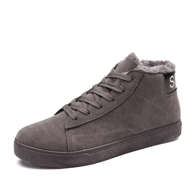 

Winter Ankle Boots Men Flock Leather Winter Shoes Men Sneakers Male Warm Casual Work Shoes Mens Boots Casual Zapatos De Hombre