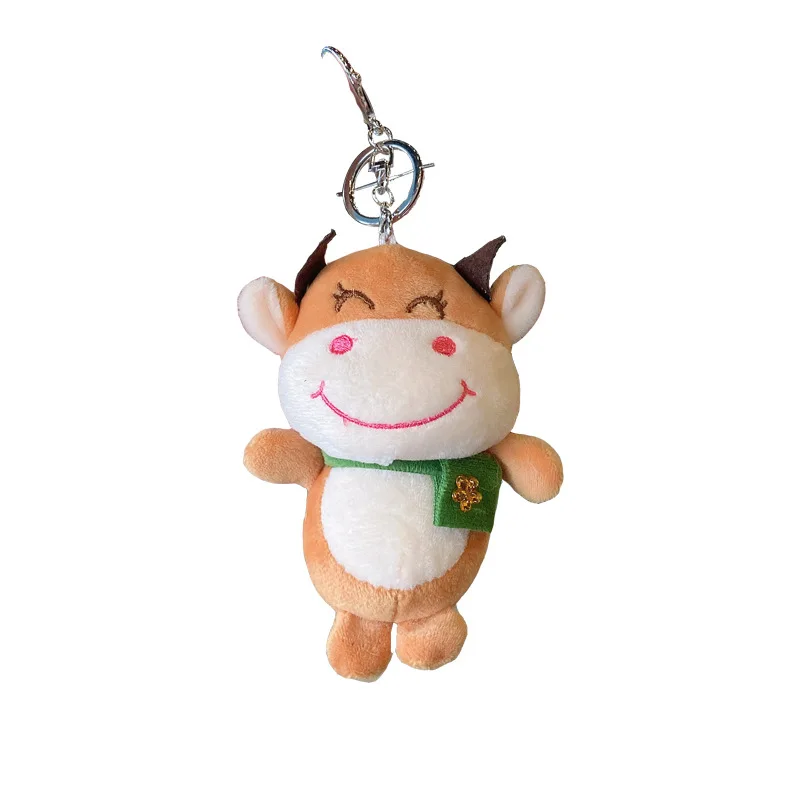 

WANGAIYAO plush satchel cow doll doll doll school bag pendant key chain cute mascot bag pendant year of the ox gift