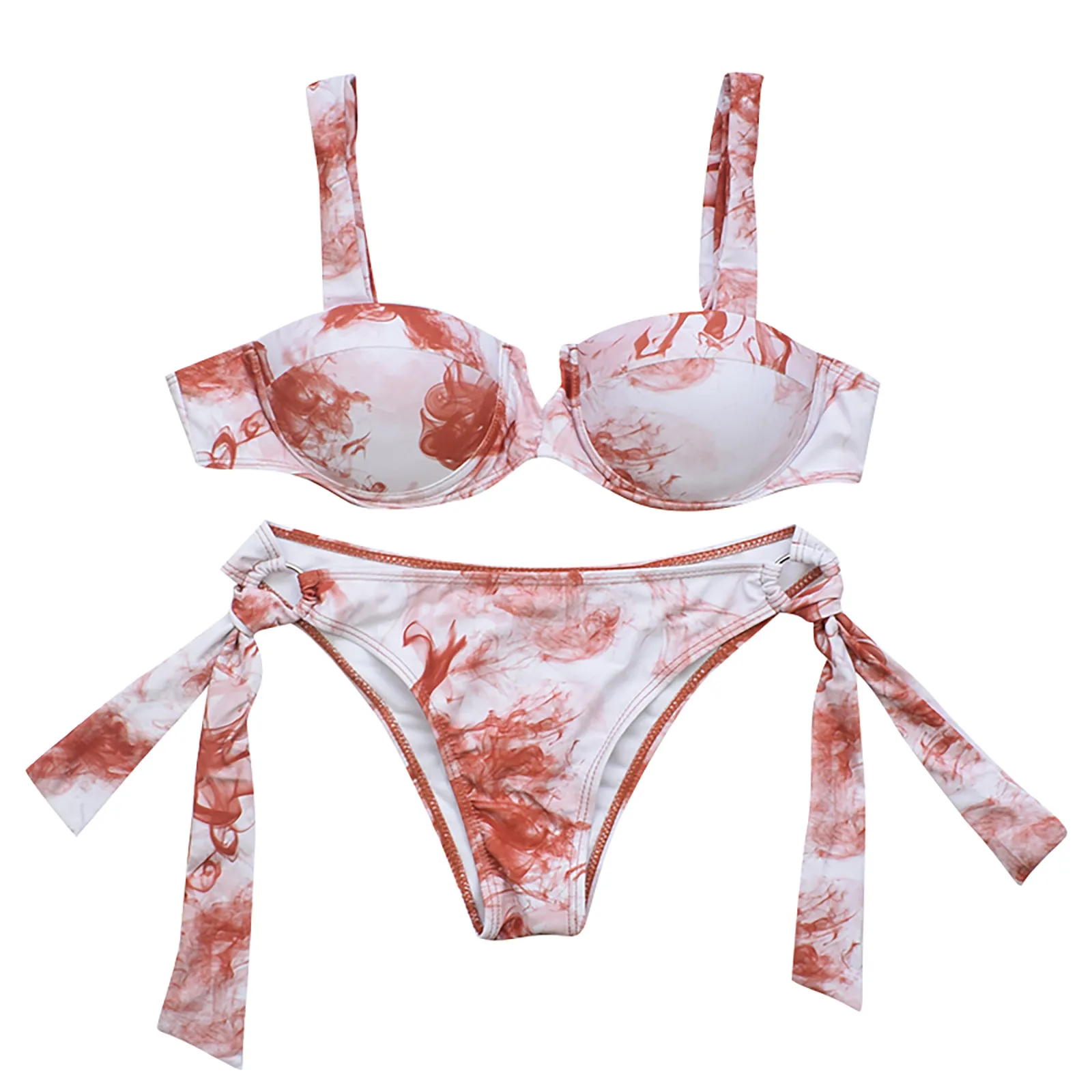 

2021 Swimwear Women's Underwire Tropical Bikini Women's Lycra Fabric Swimwear Bikini