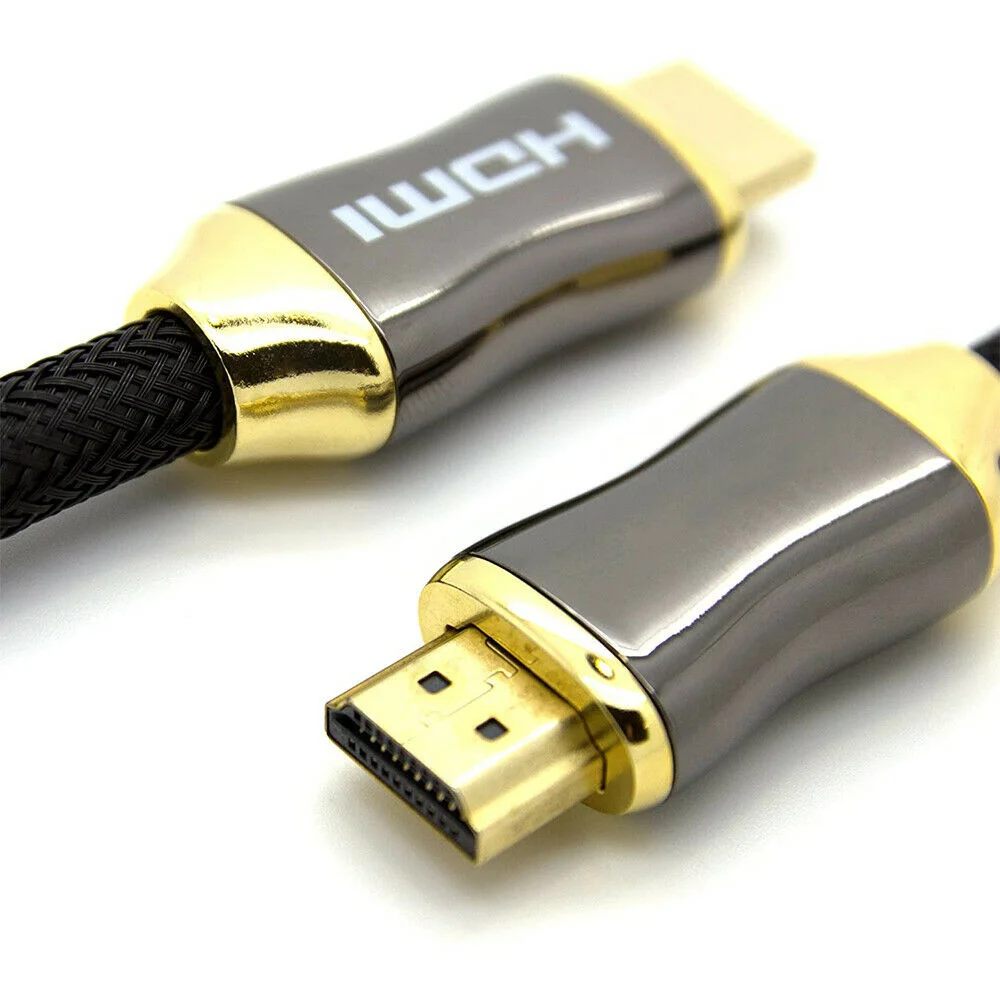 

Lot 1/2 Câbles HDMI Nylon Haute Vitesse 1m/2m/5m/10m/20m v2.0 4K 2160p 3D