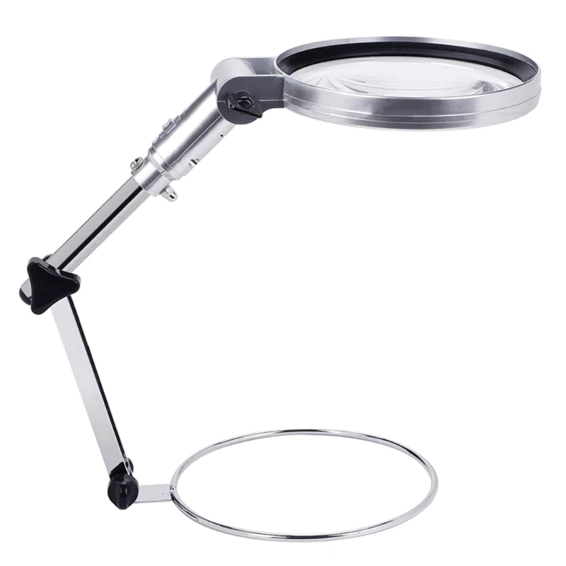 

M89B Magnifying Glass Lamp 2X Magnifier LED Light Magnifying Lamp Foldable Magnifier Compatible w/ Reading HobbiesTask Craft