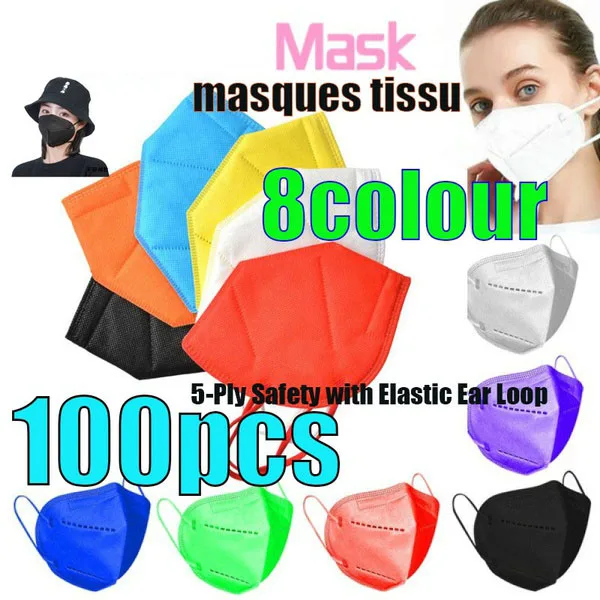 

DustProof Mouth Face Masks Comfortable Disposable Purple Green Masks Gray Black Covers Orange Cubre Bocas (10 Colors)