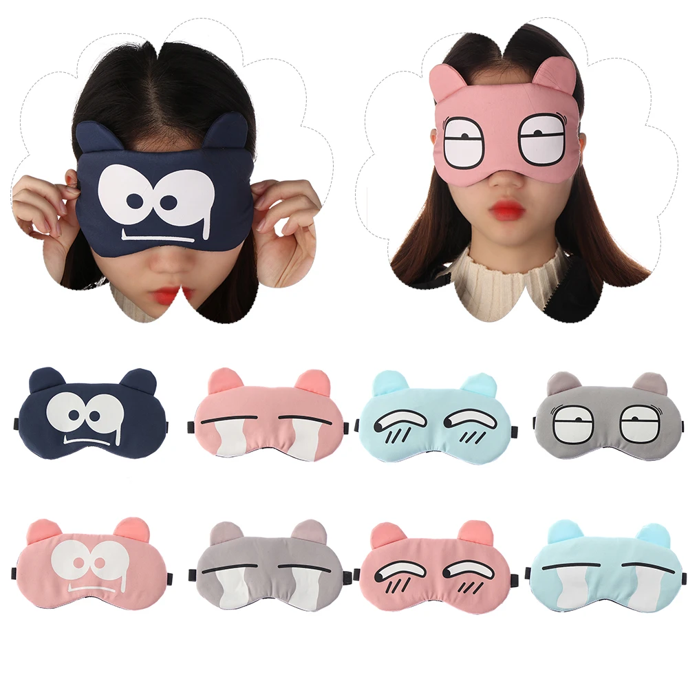 3d-маска для глаз с мультяшным животным повязка на глаза отдыха сна массаж