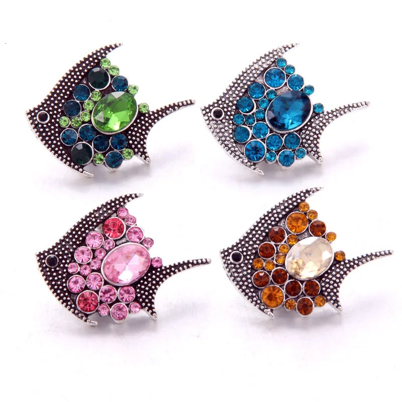 10PCS High Quality 18mm Snap Button Jewelry Flower Heart wings Snap Buttons Fit Snap Bracelet for Women Love Snaps Jewelry