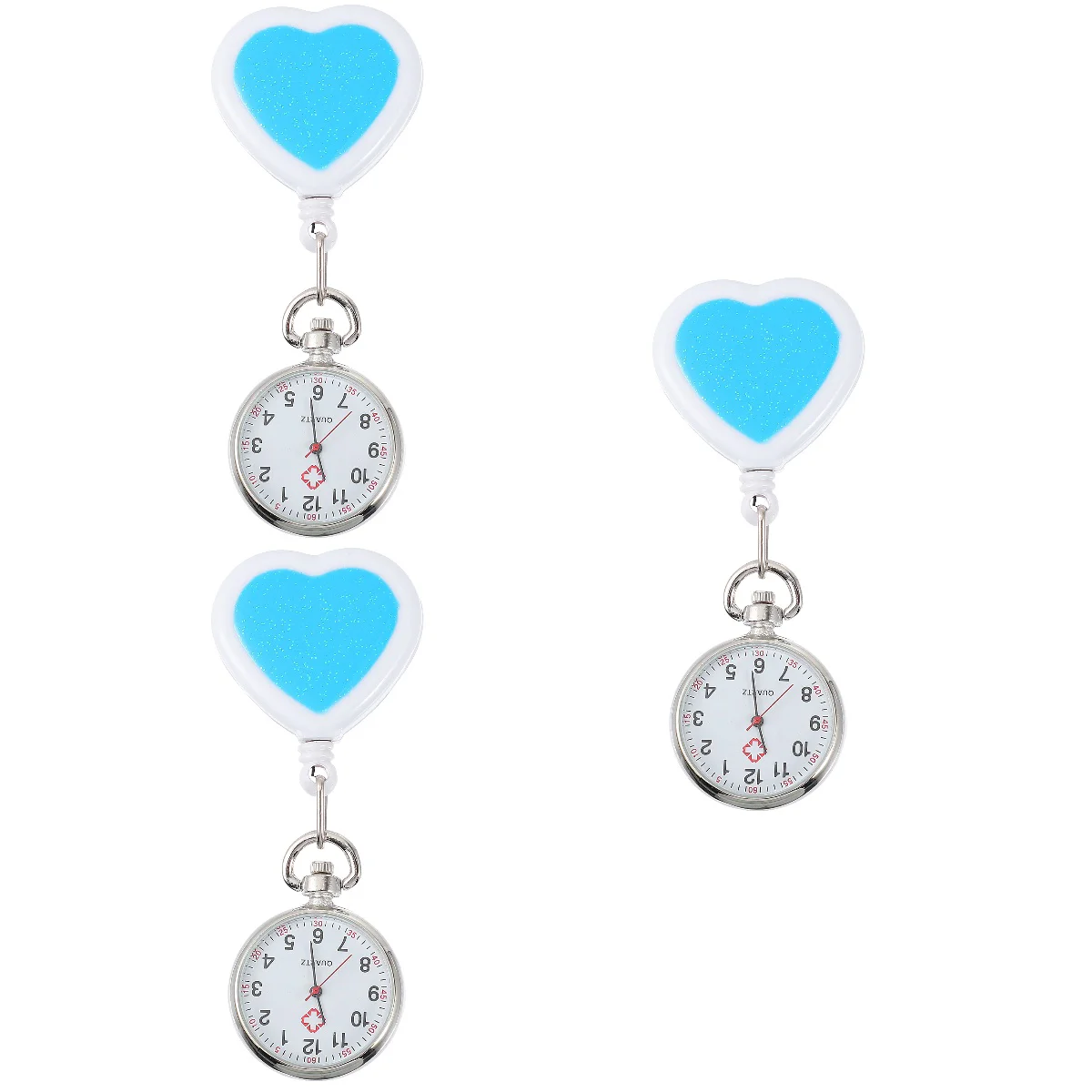 

3 pcs Practical Retractable Pocket Watch Doctor Pocket Watch Nurse Pocket Watch