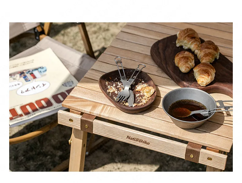 Складной стол Naturehike для кемпинга переносной из массива дерева дома и путешествий