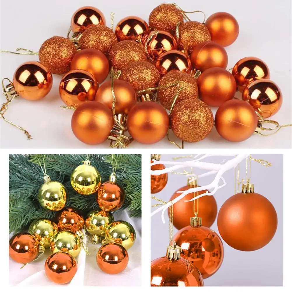 

Подвесной шар 24 шт./компл. подвесной рождественский стиль подвесной Декор Изысканный пластиковый блеск подвесной шар Декор для дома