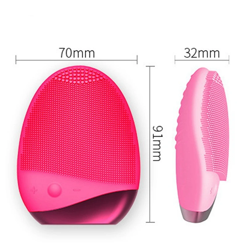 

Ultrasonic Facial Cleansing Brush Wireless Charging Silicone Facial Brush Massager Face Exfoliator Brush