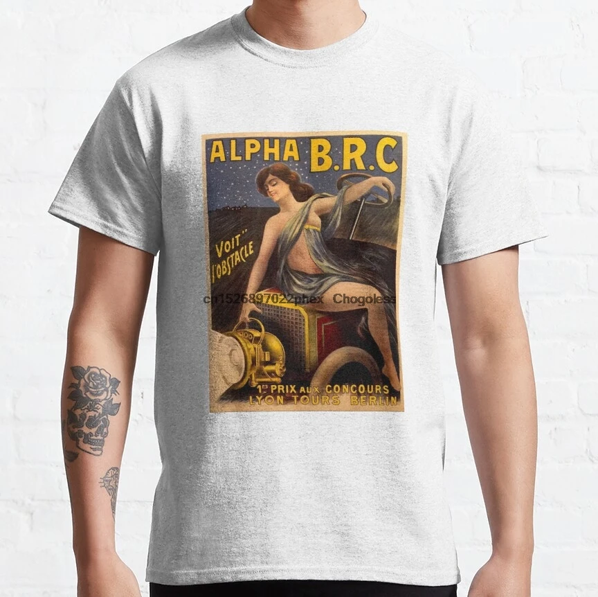 Мужские футболки Alpha B R C винтажная немецкая автомобильная реклама Мужская