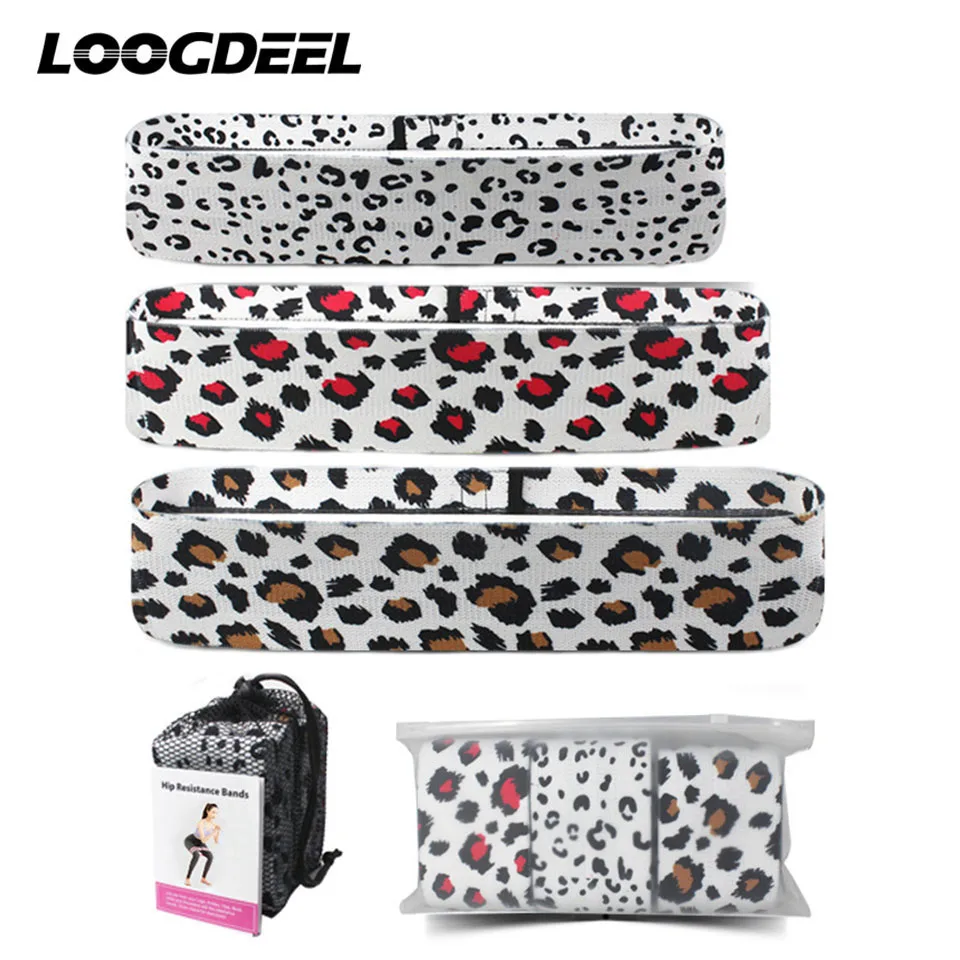 

Leopard Pattern Hip Resistance Bands Booty Leg Exercise Elastic Bands for Fitness Gym Yoga Stretching Training Workout Equipment