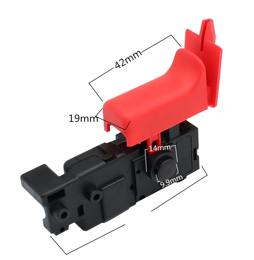 

AC 250V 4A SPST Momentary Trigger Switch for Bosch GBH2-26 Red
