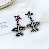 2020 wholesale the korean new small airplane earrings trendy accessories earrings