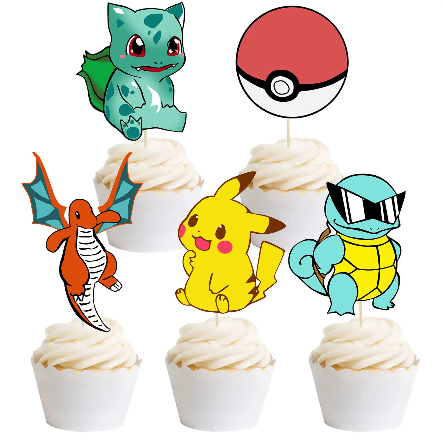 

Pikachu Cake Supplies Cake Topper Cake FlagPokemon Cake Decoration For Kid Wedding Birthday Party Decor Baby Shower Lovely Gift
