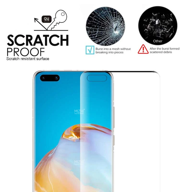 Защитное стекло 2 в 1 для huawei p40 pro lite Защитная пленка экрана камеры huwei p 40 plus light 40pro +