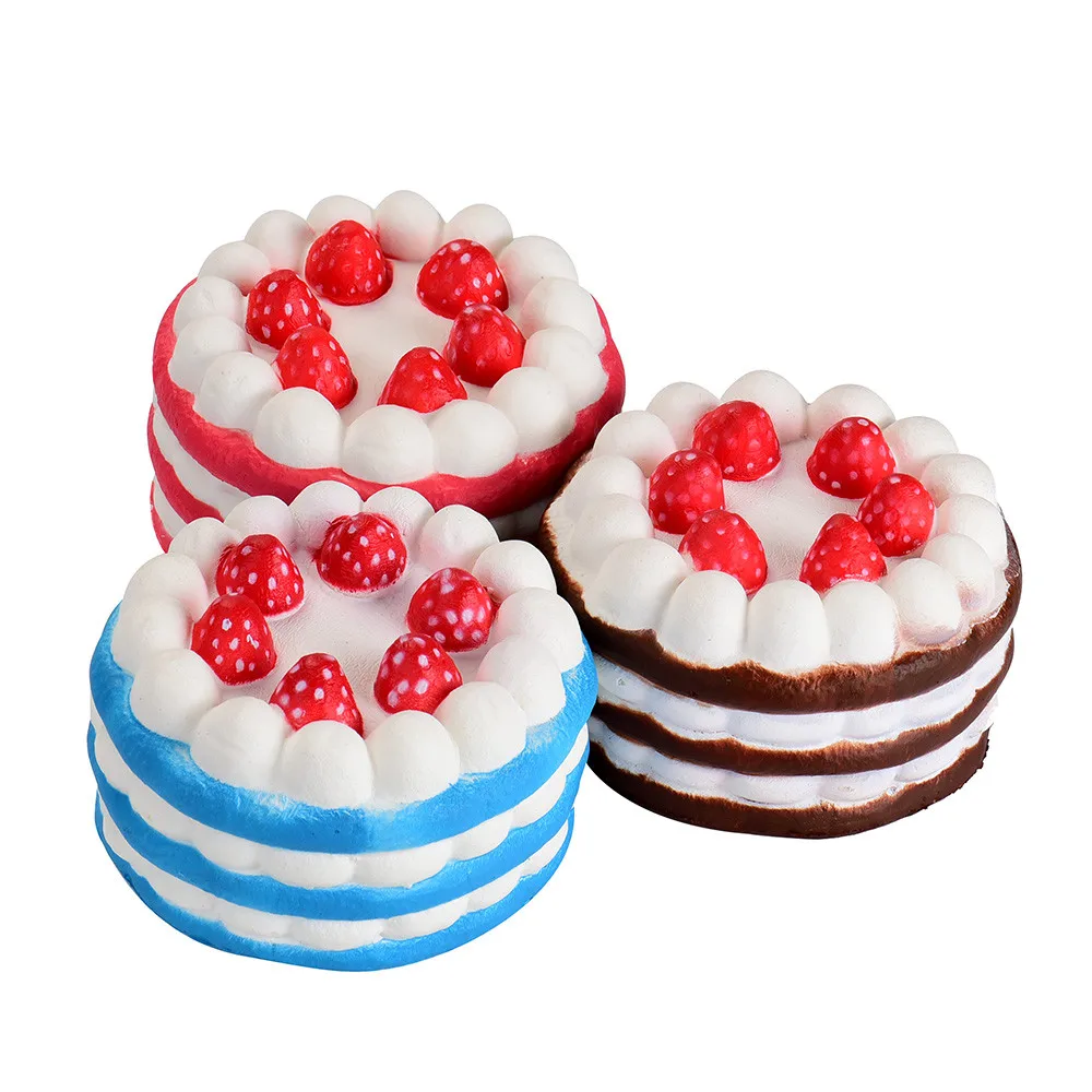 

kawaii Strawberry Cake Shape Squeeze Toys Stress Reliever Scented Super Slow Rising Kids Decompression Toy Abreact