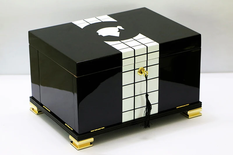 Gao Xi Ba COHIBA cedar ящик для сигар humidor cedar black snow box