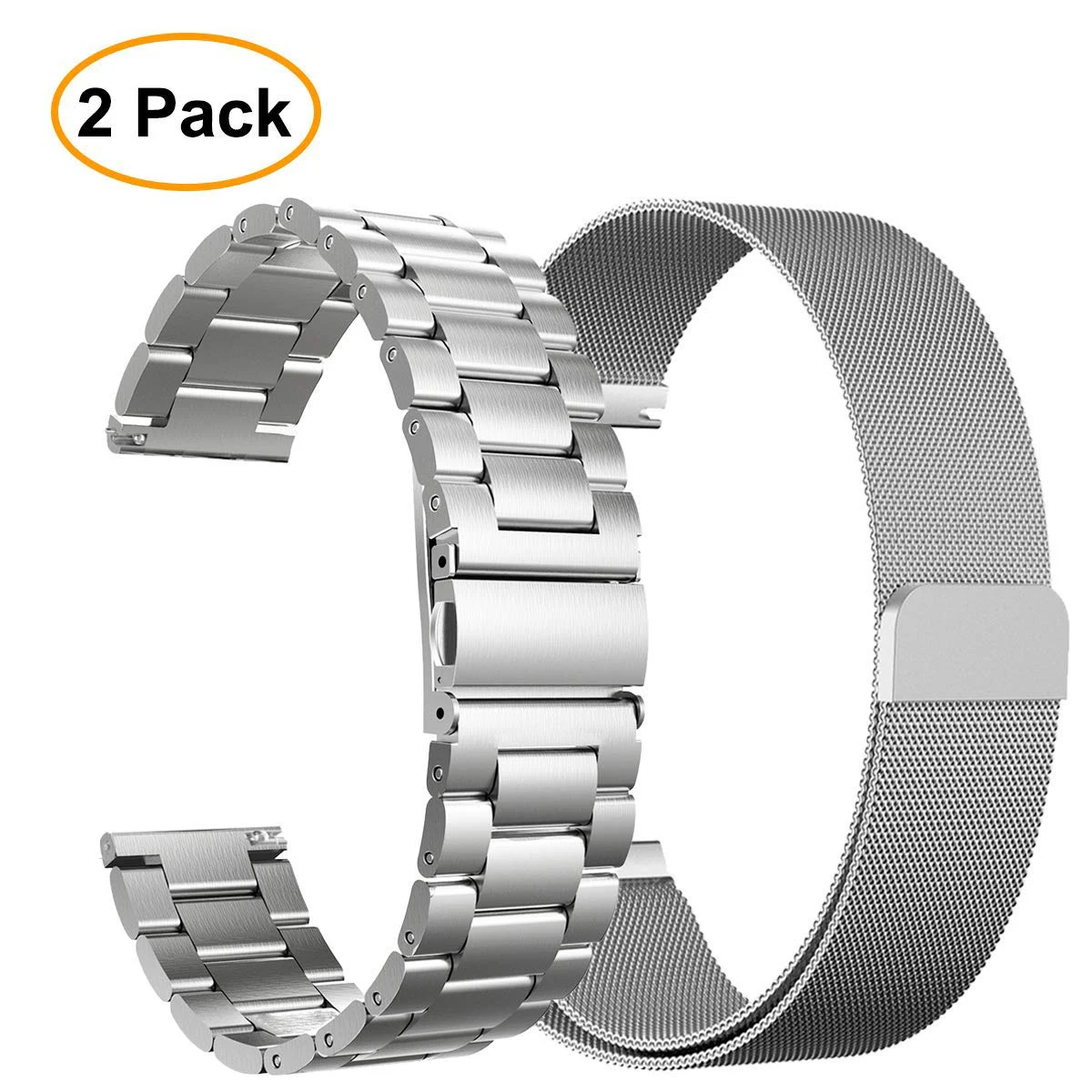 silver-silver Ремешок из нержавеющей стали для samsung Galaxy Watch Active 2 40 мм Миланская петля спортивный браслет для Galaxy watch Active 40 мм - Цвет ремешка: silver-silver