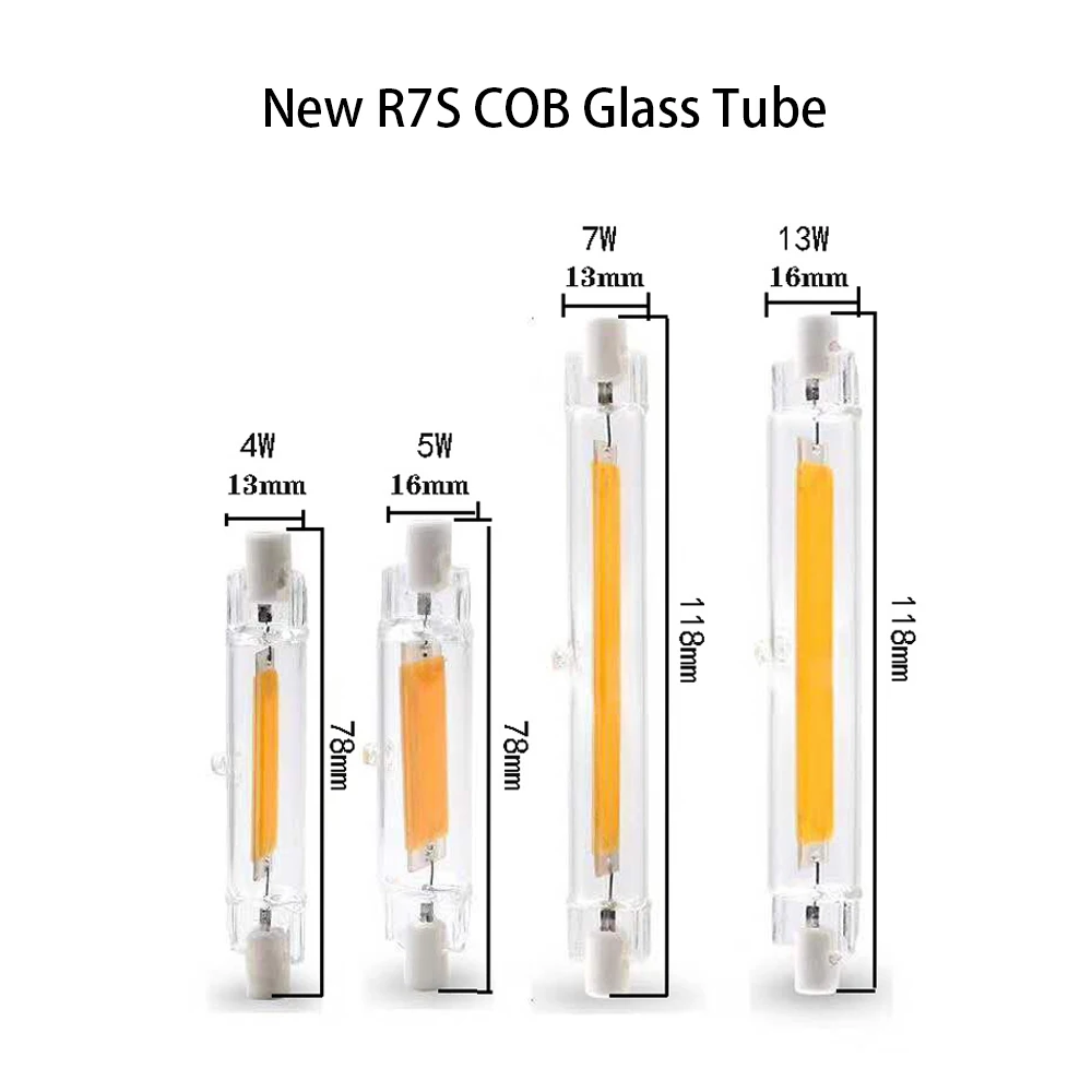 

Светодиодсветильник лампа R7S, COB, 118 в переменного тока, 78/360 мм