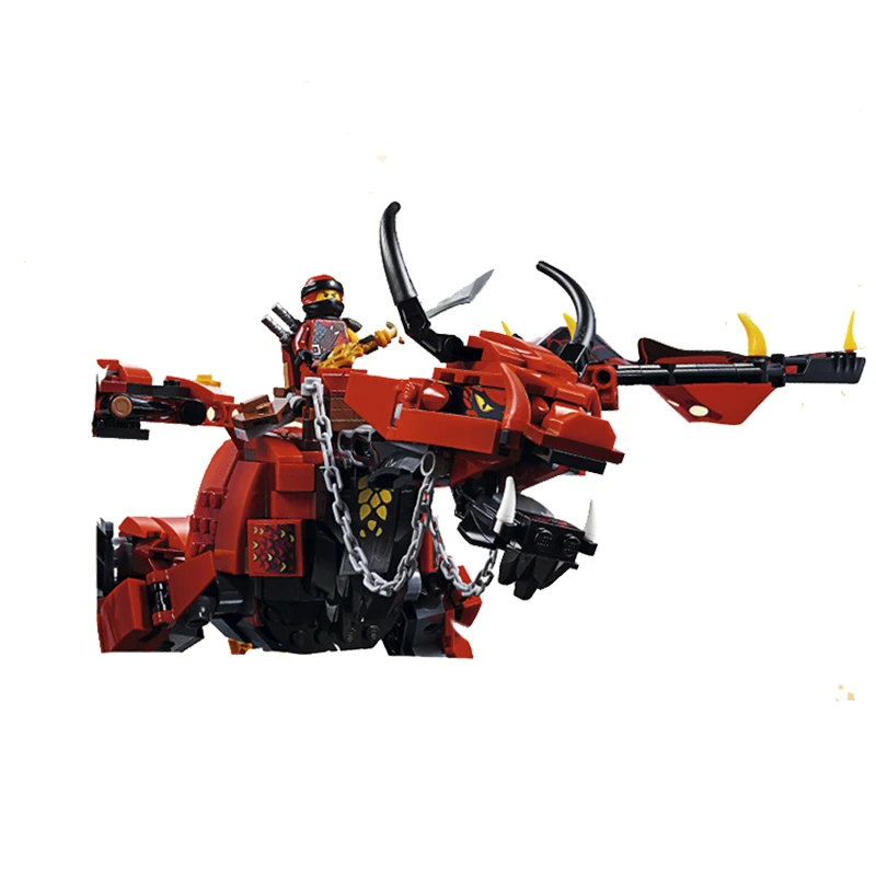 Ninja Flame Spys Green Mech Dragon совместимы с Ниндзяго 70612 70653 70652 строительные блоки кирпичи