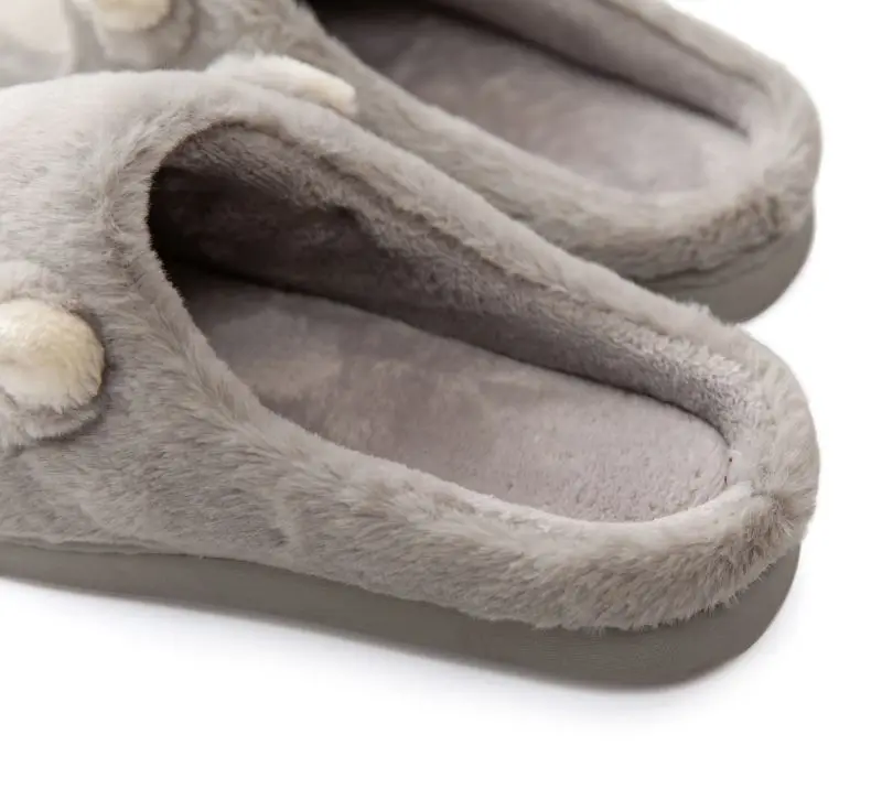 Домашние теплые женские тапочки милые домашние с мехом лисы и единорога Сезон