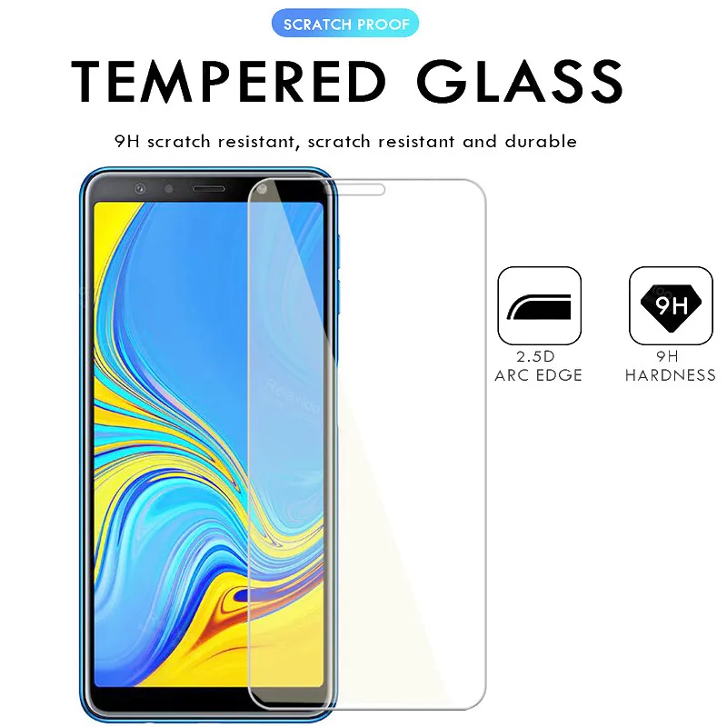 3 шт. закаленное стекло для Samsung Galaxy A6 Plus A6Plus J4 J6 J8 A7 2018 Защита экрана A8 plus |
