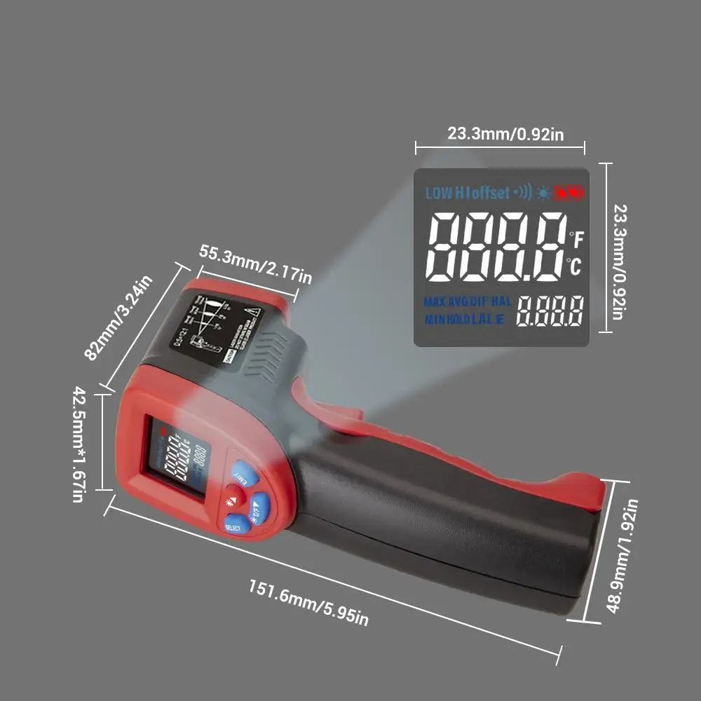 

AMYGOJJ ANENG GM550B+ Digital Infrared Thermometer Hygrometer Weather Station Temperature Meter Humidity Meter