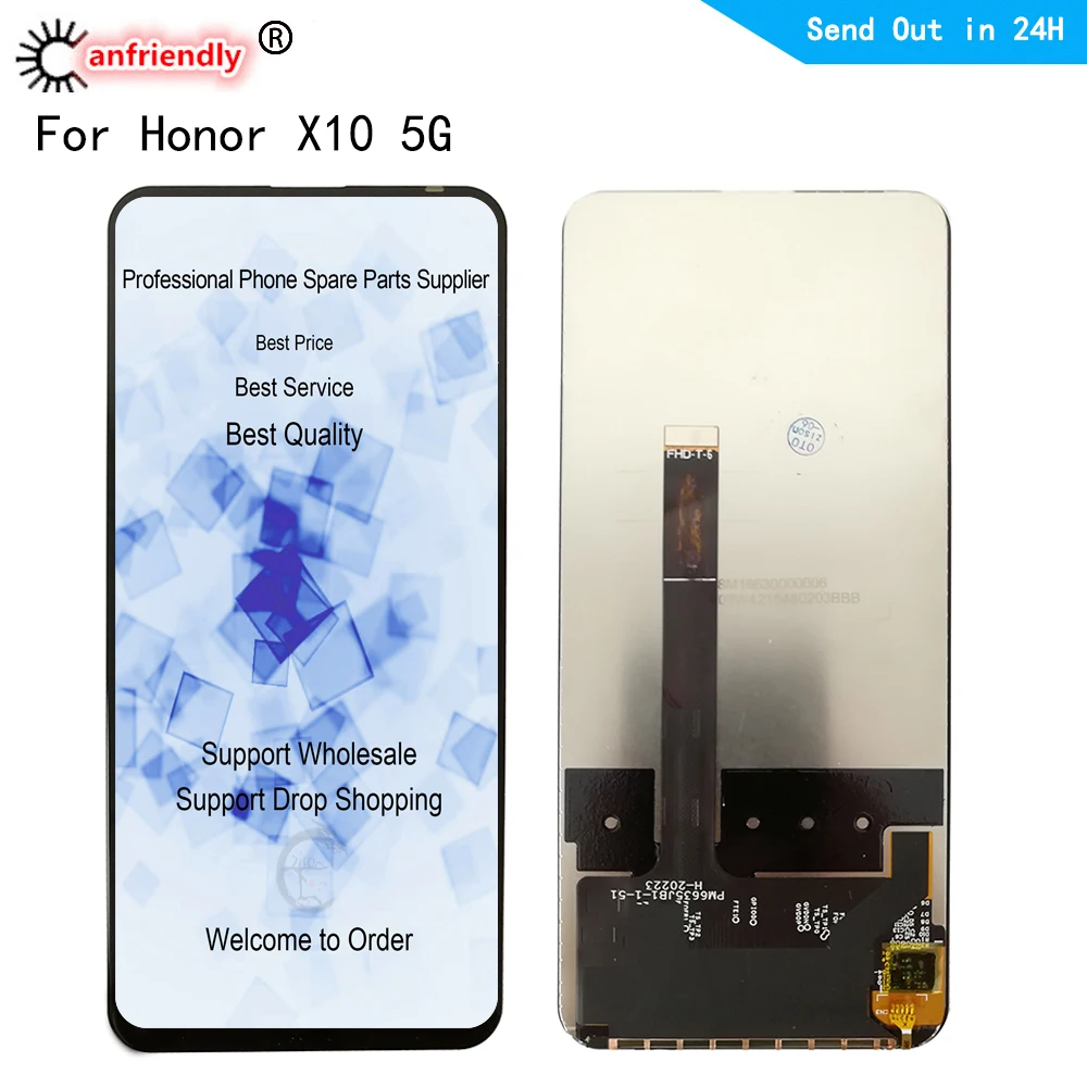 

6.63'' IPS LCD For Honor X10 5G TEL-AN00 TN00 AN00a AN10 LCD Display Touch Panel Screen Digitizer With Frame Assembly