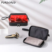 purdored 1 pc summer clear washing bag for men waterproof tpu large cosmetic bag travel makeup bag beauty pouch toiletry kit