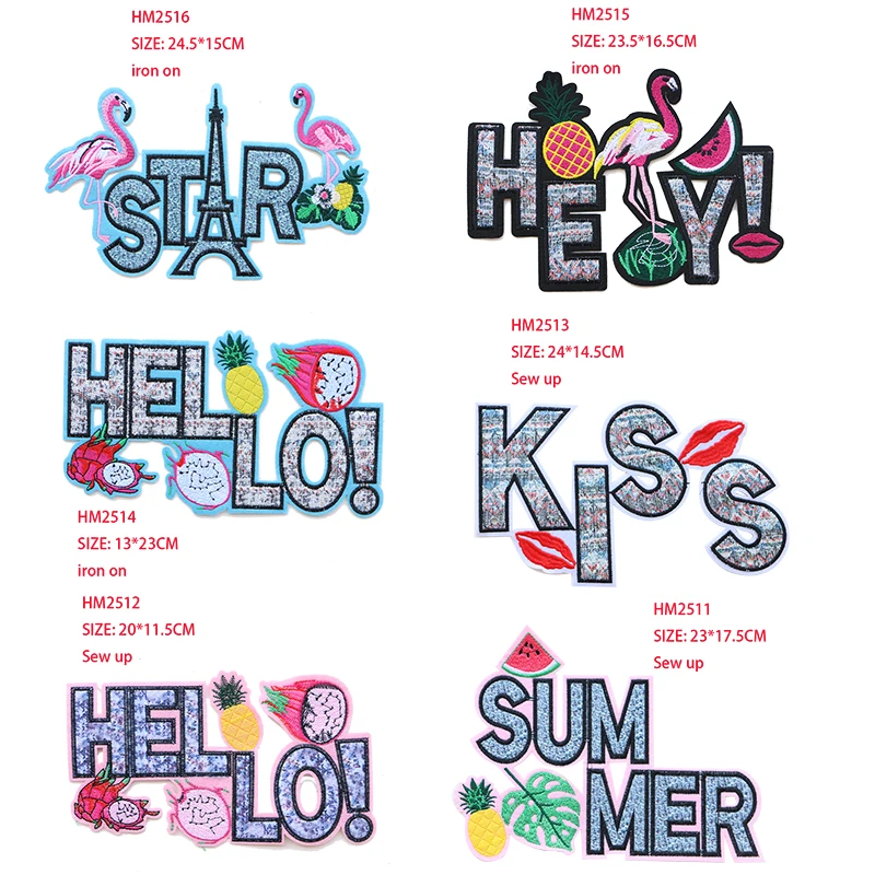 Мультфильм декоративная заплатка поцелуй для губ. фруктовый Фламинго Париж