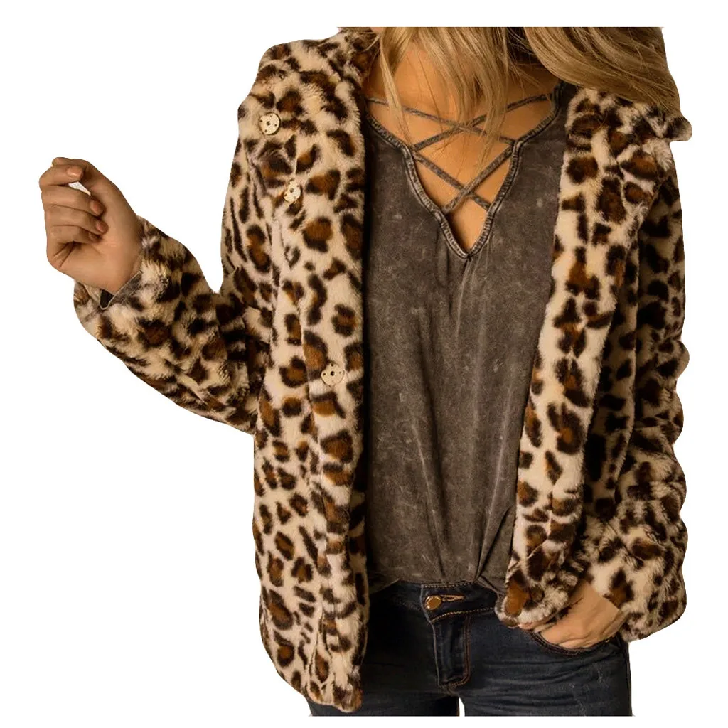Пикантные леопардовые повседневные куртки для женщин на весну осень базовый