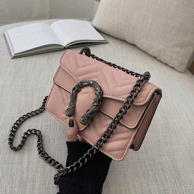 pink DORANMI полосатые сумки с клапаном для женщин кожаная сумка через плечо Женская Роскошная брендовая дизайнерская сумка через плечо Bolso CBB322 - Цвет: pink