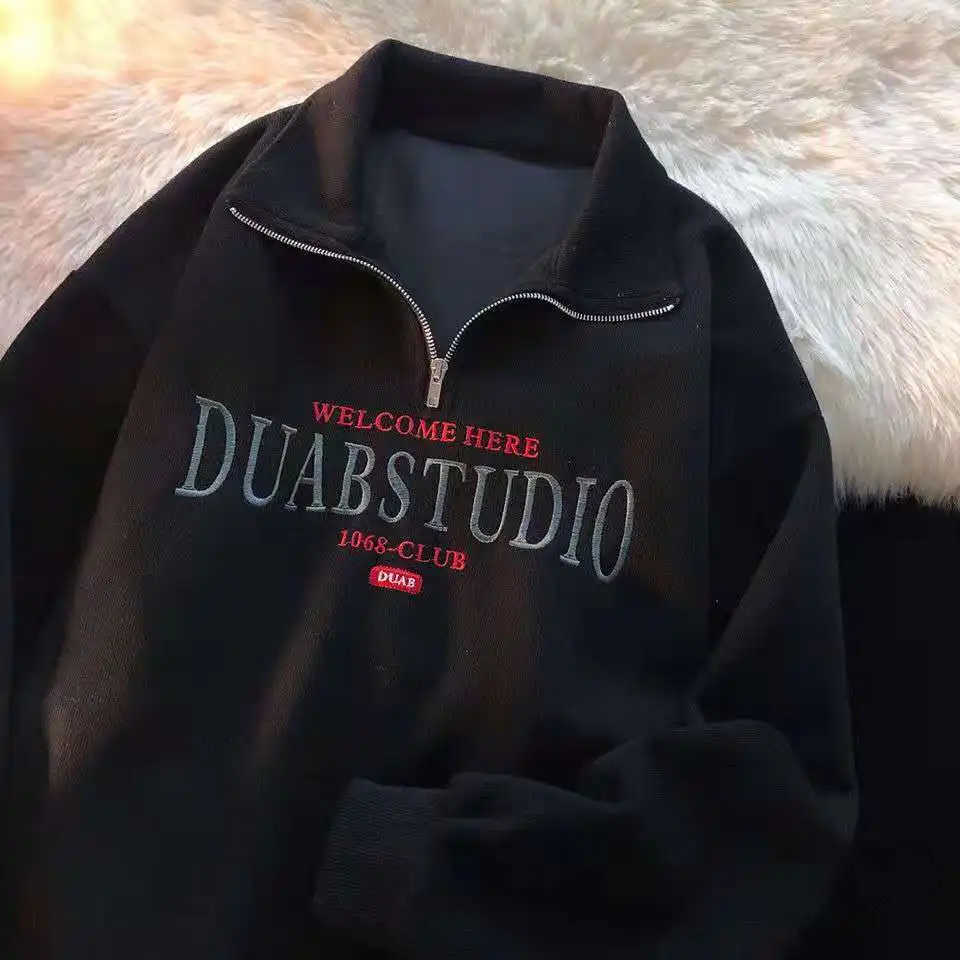 Толстовка Женская на молнии с круглым вырезом и вышивкой | одежда