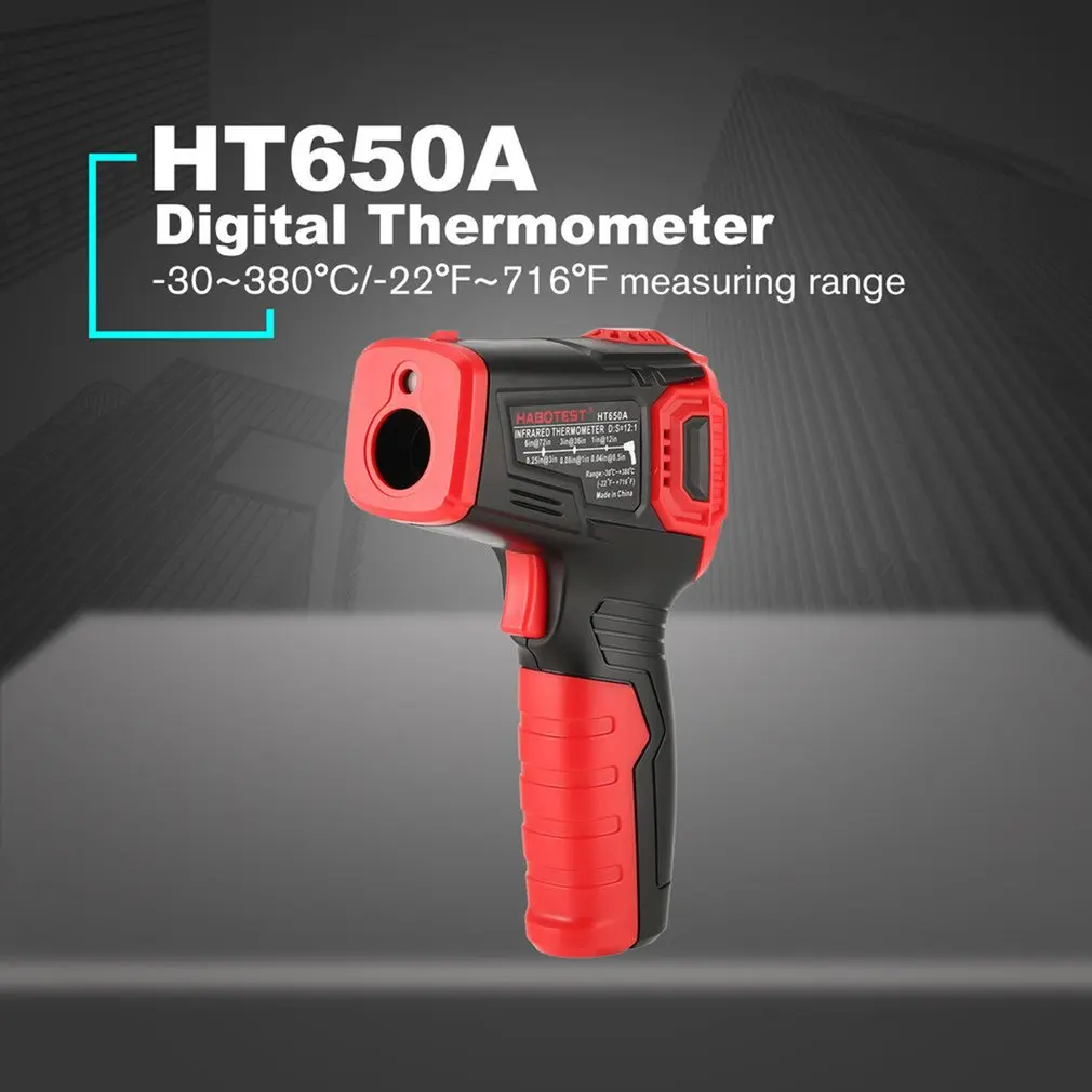 

-30-550℃ Industry Digitale Infrarood Thermometer Ir Non Contact Laser Temperature Professional Industrial Temperature Gun Test