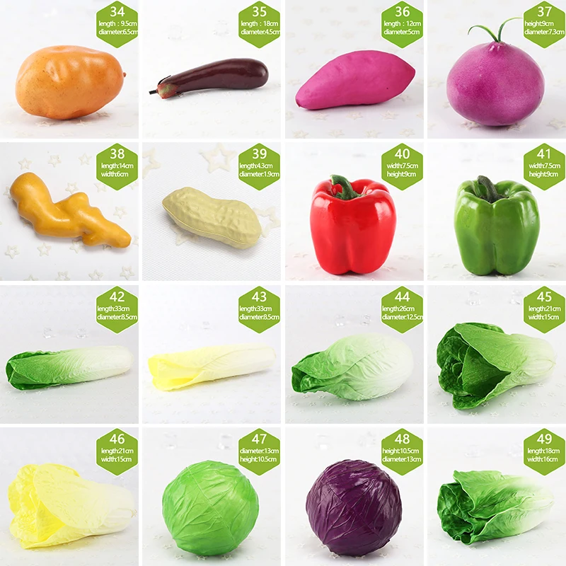 

Artificial Fake Fruit Home Decoration Simulation Food Vegetables Fruit Ornament Craft Photography Props DIY Wall Decoration