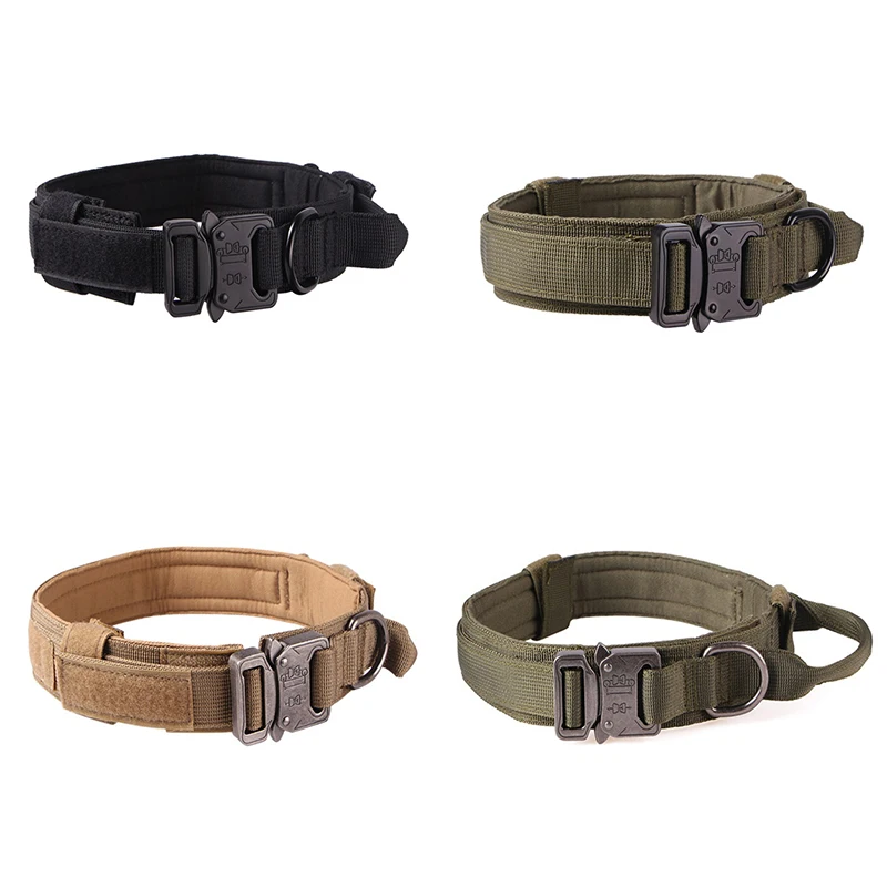 

Adjustable Pet Dog Collar Leash Tactical Collar Pets Collar Wear Resistant Outdoor Medium To Large Leash Dog Collar Dog Collars