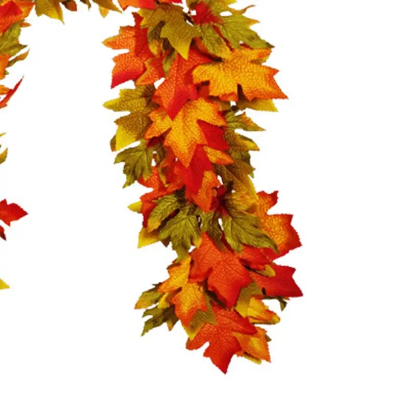 

Artificial Christmas Simulation Maple Leaf Rattan Hanging Branches Wreath Door Dropshipping