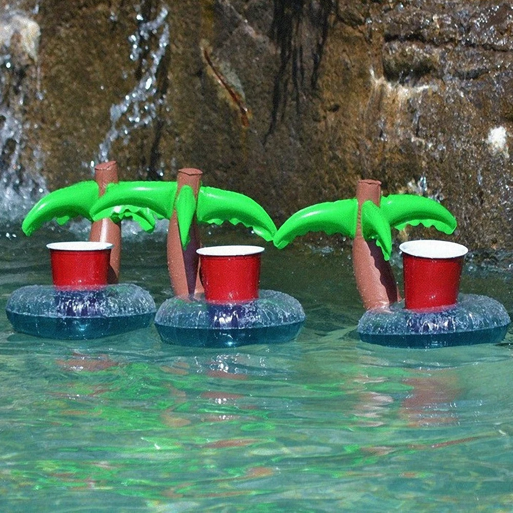 

1PC Inflatable Cherry Crab Cup Holder Pool Party Float Drink Holder Swimming Pool Float Beer Cooler Pool Toy Floating Coasters