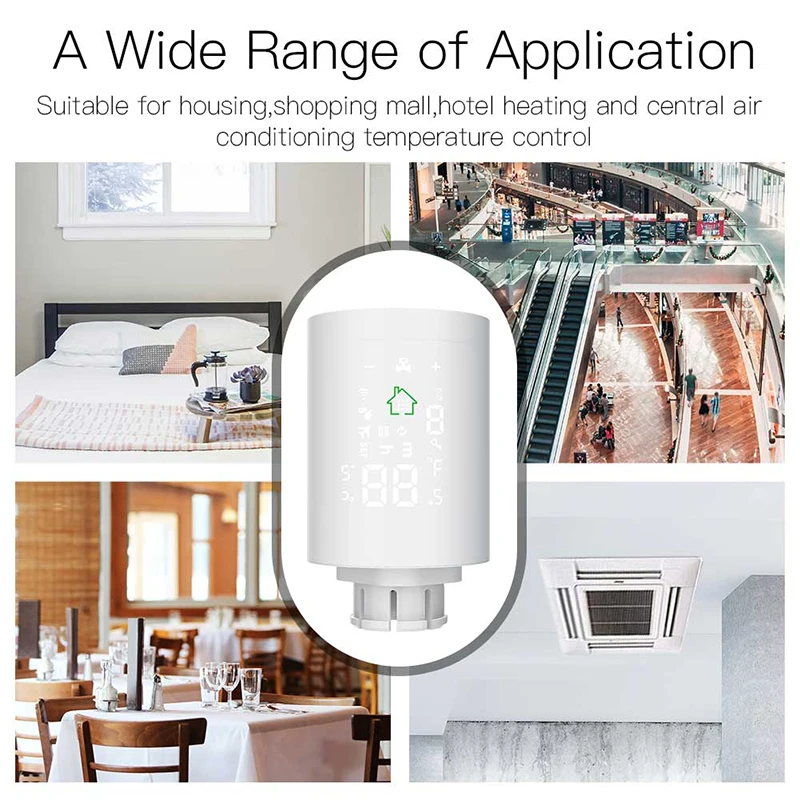 Умный привод радиатора Tuya ZigBee3.0 программируемый термостатический клапан