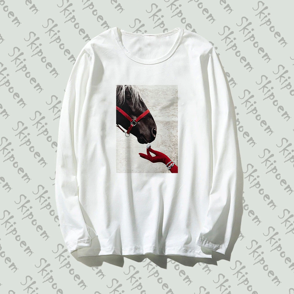 Женская Винтажная Футболка Tumblr хлопковая футболка с длинным рукавом в