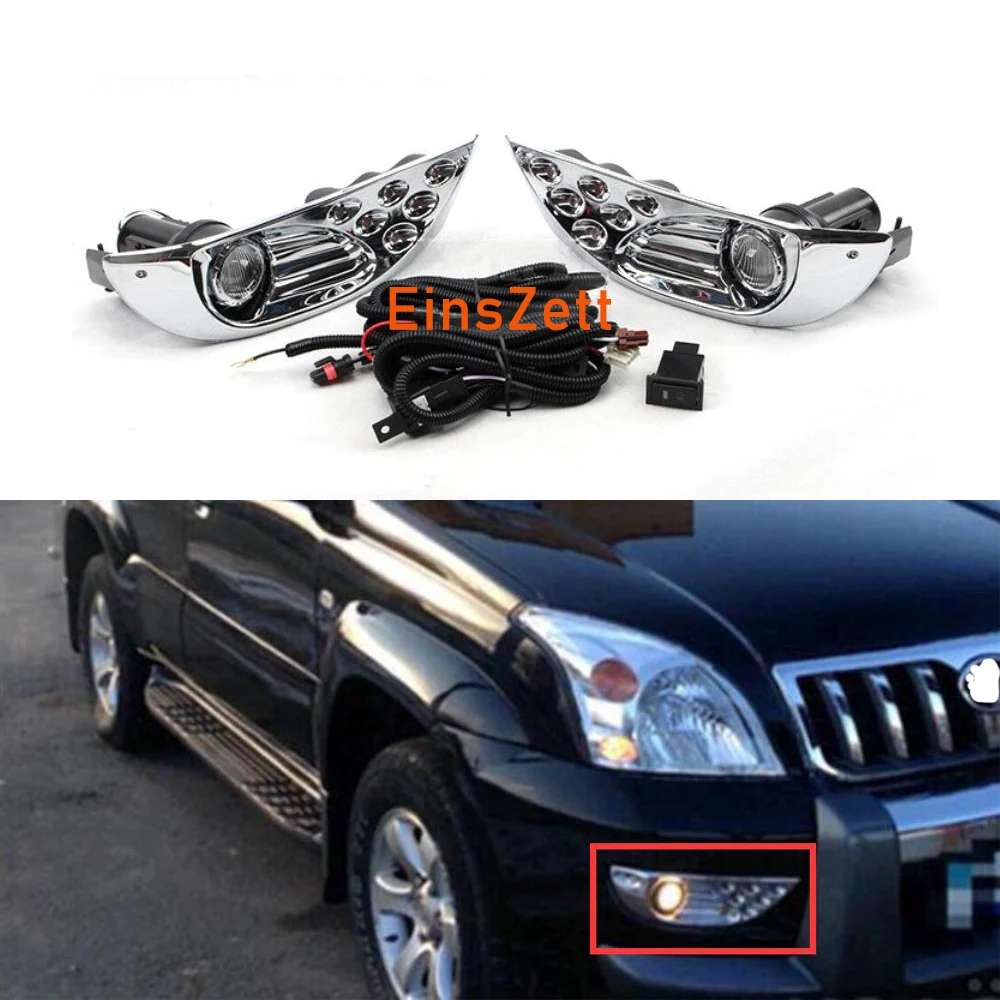 1 комплект Противотуманные фары Дневные Фары Светильник в сборе для Toyota Land Cruiser