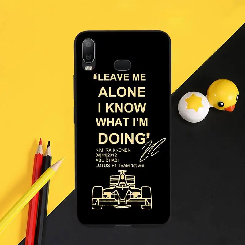 PENGHUWAN Kimi Raikkonen F1 Just Leave Me Alone Coque Shell Phone Case For Samsung A10 A20 A30 A40 A50 A70 A71 A51 A6 A8 2018 |