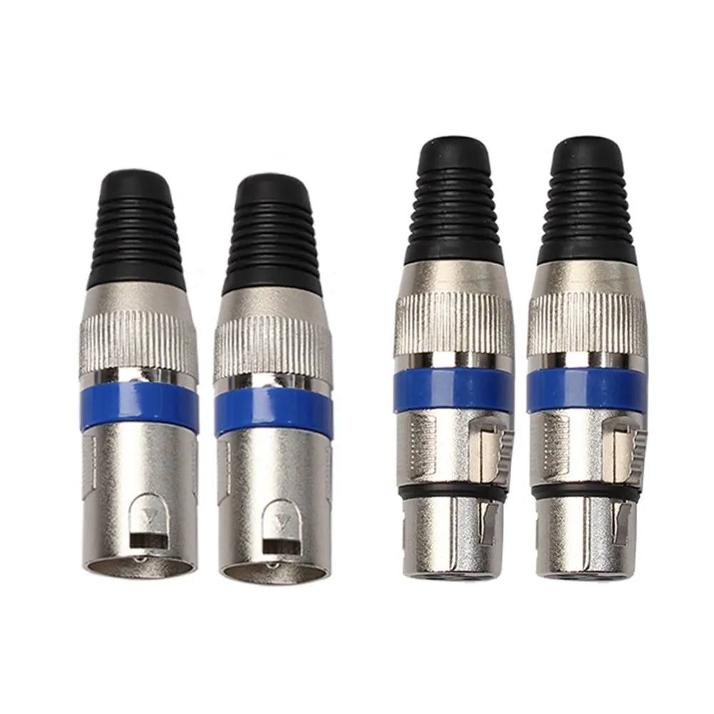 

XLR Male Female Connector 3 Pin Cannon Splice Adapter Audio Jack Microphone Mixer Amplifier XLR Speaker Plug Metal Connectors