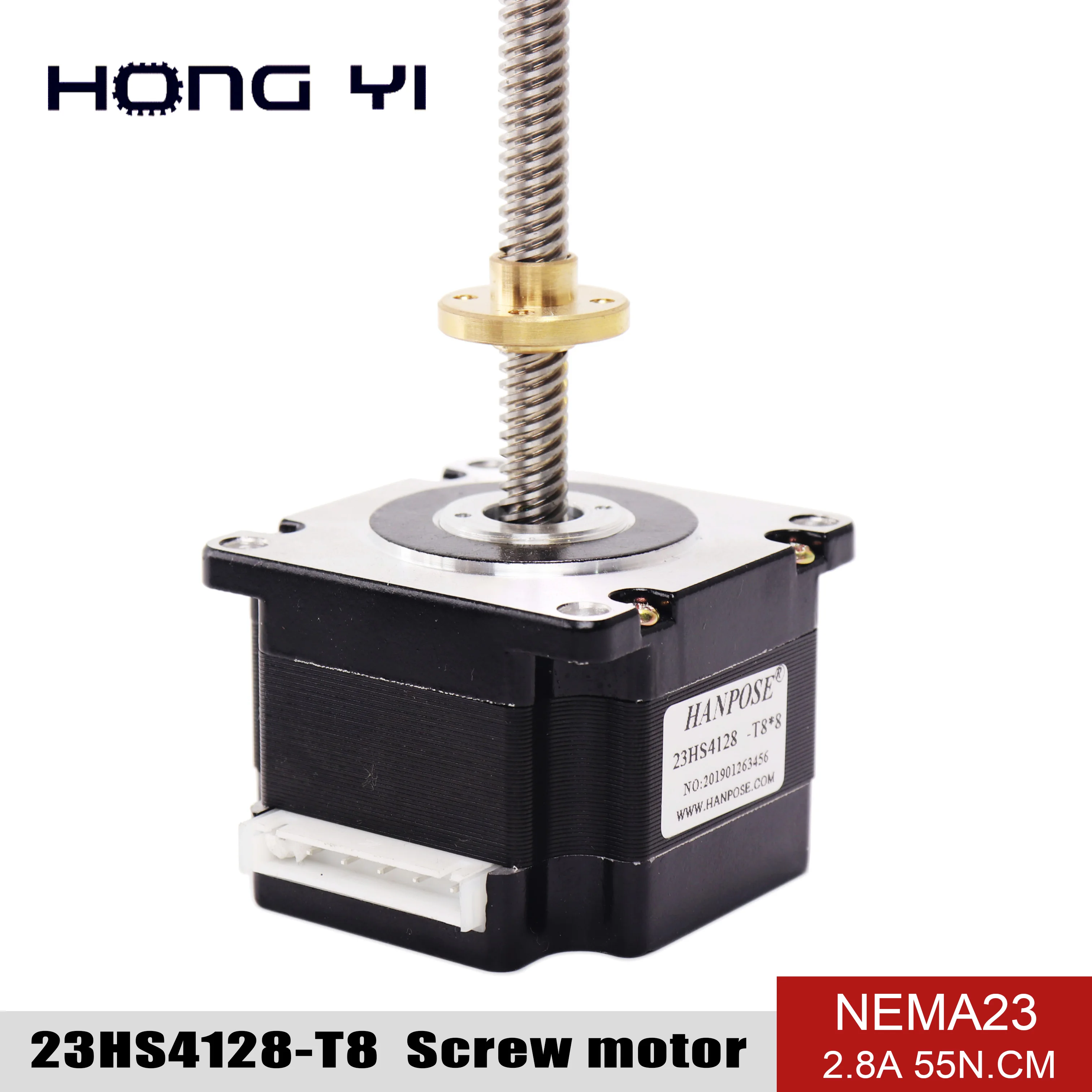 

Free shipping stepper motor 23HS4128-T8 2.8A Copper nut lead 2/4/8mm 41mm for CNC Laser and 3D printer T8x8-310MM nema23 Screw