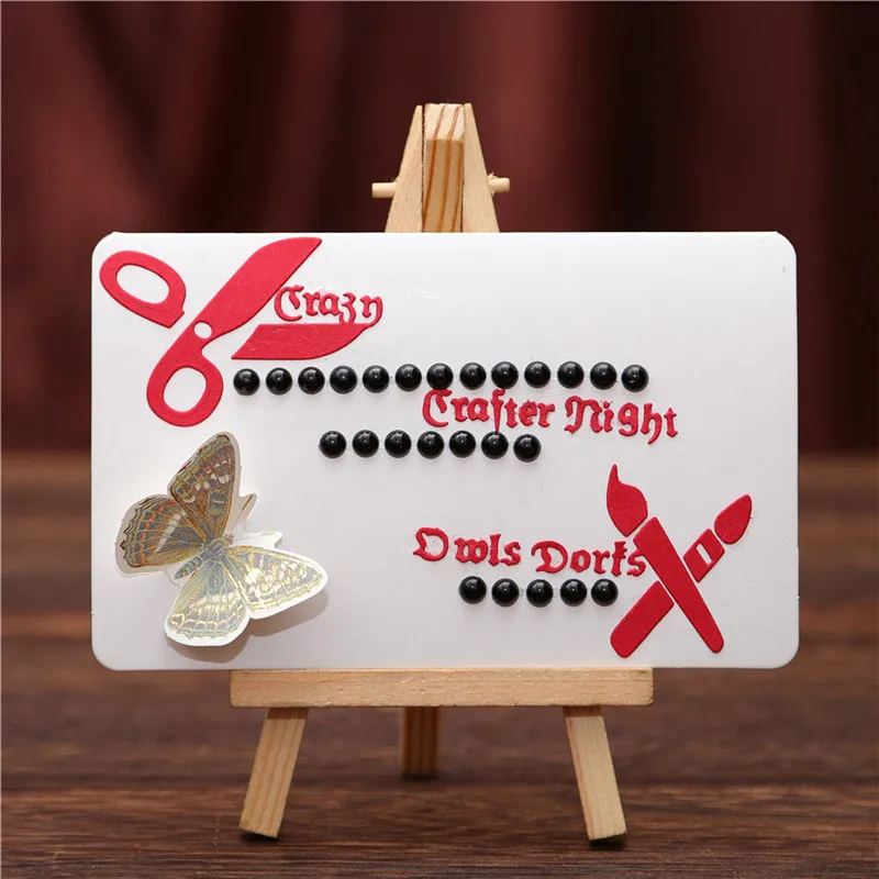 Ножницы InLoveArts металлические штампы для вырезания ручка письма кисть