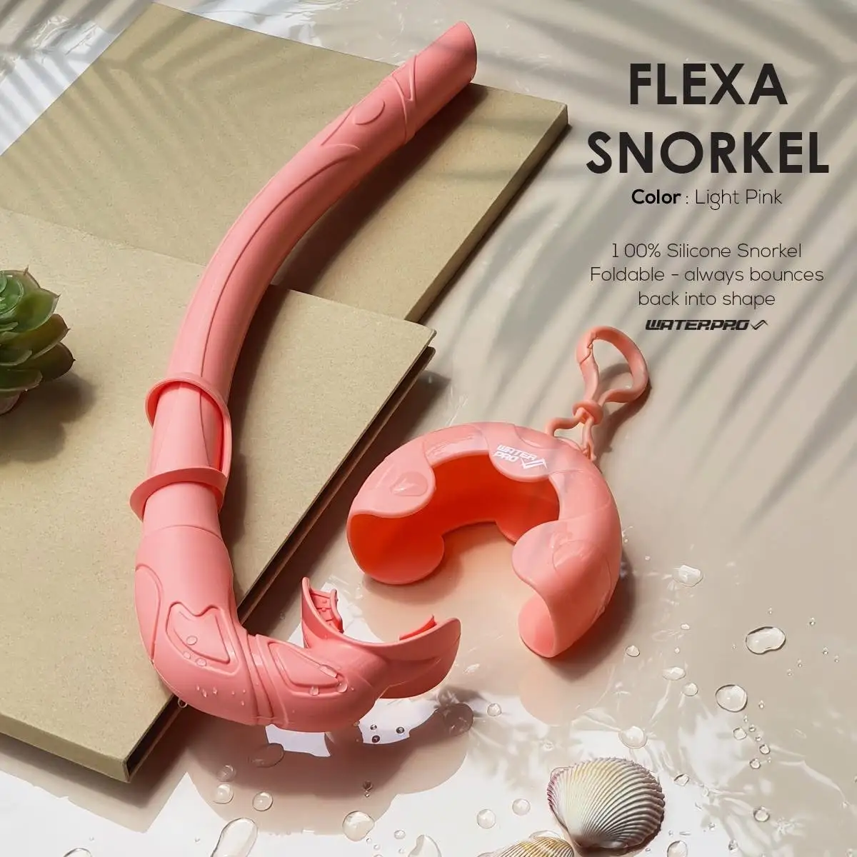 Сноркелинг Water Pro Flexa для бесплатного дайвинга полностью силиконовый|Трубки| |